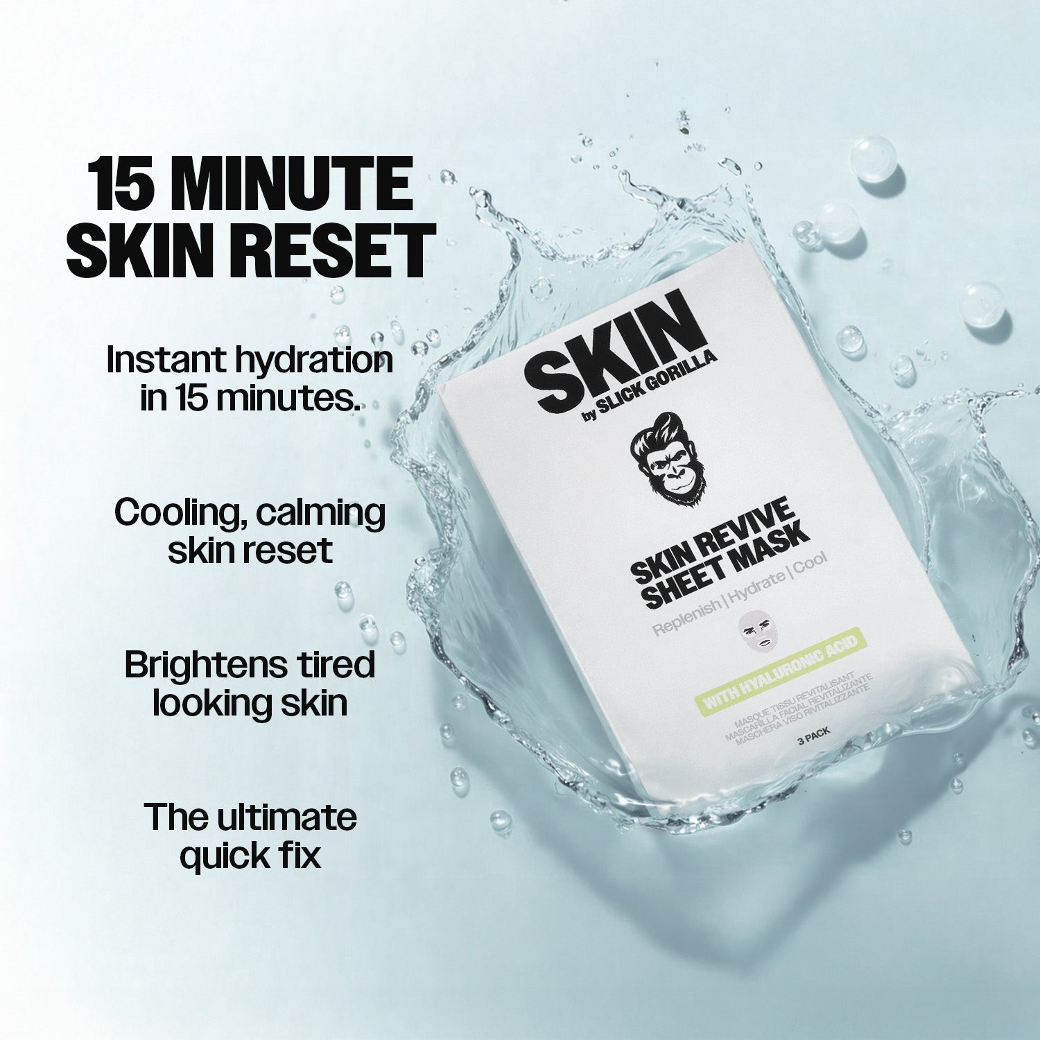 Slick Gorilla EU Skin-Revive Sheet Masks (3 Pack)
