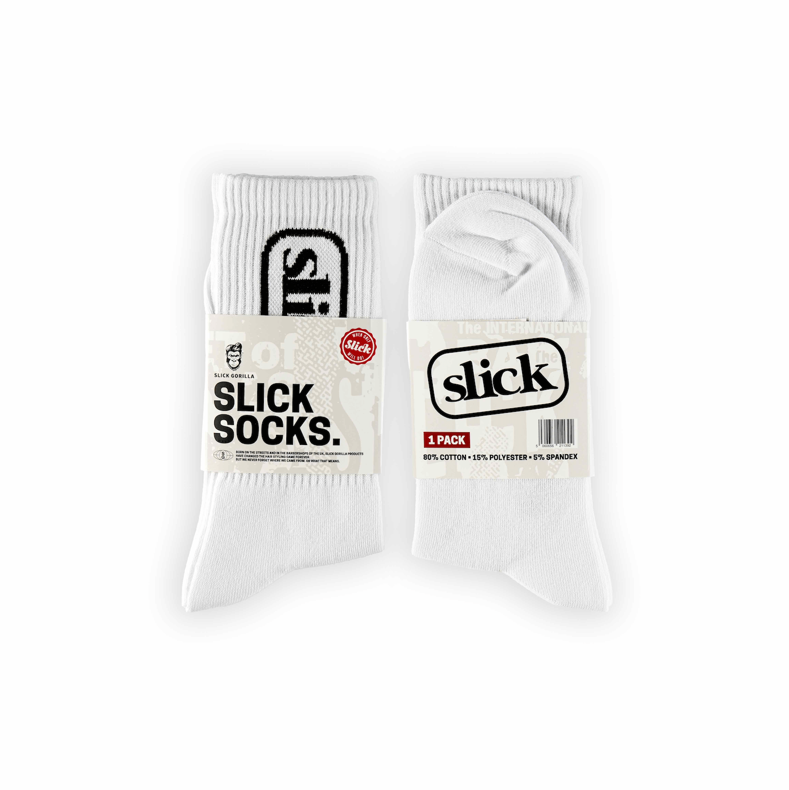 Slick Gorilla EU White Slick Socks